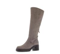 Stiefel GABOR "Gabor Stiefel Veloursleder", Damen, Gr. 39, braun, grau, Veloursleder, Schuhe Stiefel (71075228-39) braun, grau