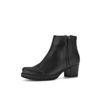 Stiefelette GABOR "ATHEN", Damen, Gr. 36, schwarz, Glattleder, unifarben, Basic, Schuhe, Blockabsatz, Ankleboots mit Zierreißverschluß, Topseller (27196563-36) schwarz