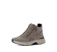 Keilsneaker GABOR ROLLINGSOFT, Damen, Gr. 38, grau, Veloursleder, Glattleder, sportlich, Schuhe, Freizeitschuh, Schnürschuh, Schnürboots mit herausnehmbarem Fußbett (28299145-38) grau
