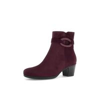 Stiefelette GABOR, Damen, Gr. 39, beere, Veloursleder, unifarben, Schuhe Stiefelette, Blockabsatz, Businessschuh in schmaler Form (32582440-39) beere