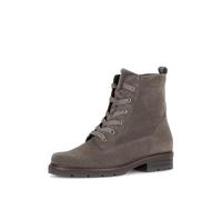 Schnürstiefelette GABOR, Damen, Gr. 39, beige (taupe), Veloursleder, Schuhe, Blockabstz, Schnürboots mit zweckmäßigem Innenreißverschluss (77958424-39) taupe