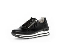 Gabor Damen Low-Top Sneaker, Frauen Sneaker,Komfortable Mehrweite (H),schwarz (27),42 EU / 8 UK