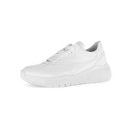 Gabor Damen Low-Top Sneaker – Schnürschuhe mit Strass – Weiß Größe 42 EU / 8 UK