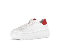 Gabor Damen Low-Top Sneaker, Frauen Halbschuhe,Best Fitting,schnürer,Ugly Sneaker,Chunky Sneaker,dad Shoes,Turnschuhe,Weiss/Flame,37 EU / 4 UK