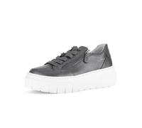 Gabor Damen Low-Top Sneaker, Frauen Halbschuhe,Best Fitting,schnürschuhe,Plateausohle,straßenschuhe,Strassenschuhe,antiksilber,40.5 EU / 7 UK