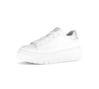 Gabor Damen Low-Top Sneaker, Frauen Halbschuhe,Best Fitting,schnürschuhe,schnürer,Ugly Sneaker,Chunky Sneaker,Weiss/Silber,42 EU / 8 UK