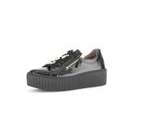 Gabor Damen Low-Top Sneaker, Frauen Halbschuhe,Best Fitting,Strassenschuhe,Sportschuhe,Freizeitschuhe,Turnschuhe,schwarz (Gold),43 EU / 9 UK
