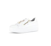 Gabor Damen Low-Top Sneaker, Frauen Halbschuhe,Best Fitting,Turnschuhe,Laufschuhe,schnürschuhe,schnürer,Sportschuhe,Weiss (Gold),39 EU / 6 UK