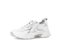 Gabor Damen Low-Top Sneaker, Frauen Halbschuhe,Freizeit,sportlich,straßenschuhe,Strassenschuhe,Sportschuhe,Weiss/Silber/ltgrey,42 EU / 8 UK