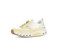 Gabor Damen Low-Top Sneaker, Frauen Halbschuhe,Freizeit,sportlich,straßenschuhe,Strassenschuhe,Sportschuhe,Weiss/Yellow/Silber,41 EU / 7.5 UK