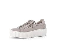 Gabor Damen Low-Top Sneaker, Frauen Halbschuhe,Freizeitschuhe,Laufschuhe,schnürschuhe,schnürer,Plateausohle,leinen (Creme),41 EU / 7.5 UK