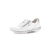 Gabor Damen Low-Top Sneaker – Schnürer, Weiß/Silber – Gr. 40,5 (EU/7 UK)