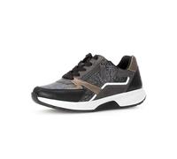 Gabor Damen Low-Top Sneaker, Frauen Halbschuhe,Freizeitschuhe,Turnschuhe,Laufschuhe,schnürschuhe,schnürer,anthrazit/schw. k.,43 EU / 9 UK