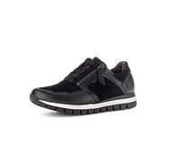 Gabor Damen Low-Top Sneaker, Frauen Halbschuhe,Komfortable Mehrweite (H),Freizeitschuhe,Turnschuhe,Laufschuhe,Freizeit,schwarz,43 EU / 9 UK