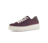Gabor Damen Low-Top Sneaker, Frauen Halbschuhe,Komfortable Mehrweite (H),Laufschuhe,schnürschuhe,schnürer,Merlot/Mulberry,40 EU / 6.5 UK