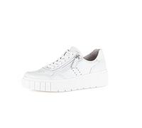 Gabor Damen Low-Top Sneaker, Frauen Halbschuhe,Komfortable Mehrweite (H),Sportschuhe,Freizeitschuhe,Turnschuhe,Laufschuhe,Weiss,40.5 EU / 7 UK