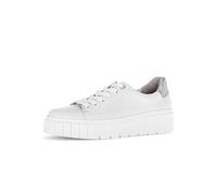Gabor Damen Low-Top Sneaker, Frauen Halbschuhe,Komfortable Mehrweite (H),Ugly Sneaker,Chunky Sneaker,dad Shoes,Weiss/Silber,38.5 EU / 5.5 UK