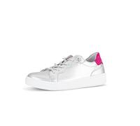 Gabor Damen Low-Top Sneaker, Frauen Halbschuhe,Laufschuhe,Freizeit,sportlich,straßenschuhe,Strassenschuhe,Sportschuhe,Silber/pink,41 EU / 7.5 UK