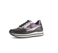 Gabor Damen Low-Top Sneaker, Frauen Halbschuhe,Laufschuhe,schnürschuhe,schnürer,Business,Freizeit,Sportschuhe,Melanzana/schw/asi,42 EU / 8 UK