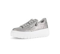 Gabor Damen Low-Top Sneaker, Frauen Halbschuhe,Laufschuhe,schnürschuhe,schnürer,Business,Freizeit,straßenschuhe,Iron (Weiss),40 EU / 6.5 UK