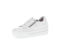 Gabor Damen Low-Top Sneaker, Frauen Halbschuhe,Leichte Mehrweite (G),Plateausohle,straßenschuhe,Strassenschuhe,Turnschuhe,Weiss,36 EU / 3.5 UK