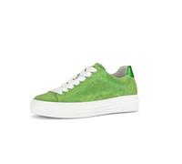 Gabor Damen Low-Top Sneaker, Frauen Halbschuhe,Leichte Mehrweite (G),schnürer,Plateausohle,straßenschuhe,Strassenschuhe,Green,36 EU / 3.5 UK
