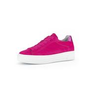 Gabor Damen Low-Top Sneaker, Frauen Halbschuhe,Leichte Mehrweite (G),schnürschuhe,schnürer,Plateausohle,pink/Fuxia(Se.Uni),40.5 EU / 7 UK