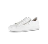 Gabor Damen Low-Top Sneaker, Frauen Halbschuhe,Leichte Mehrweite (G),Strassenschuhe,Sportschuhe,Freizeitschuhe,Weiss (Multic.),38 EU / 5 UK