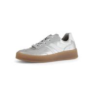 Gabor Damen Low-Top Sneaker, Frauen Halbschuhe,Moderate Mehrweite (G),straßenschuhe,Strassenschuhe,Silber/we(Se.Glit),42 EU / 8 UK