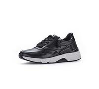 Gabor Damen Low-Top Sneaker, Frauen Halbschuhe,Plateausohle,straßenschuhe,Strassenschuhe,Sportschuhe,Turnschuhe,schwarz (S.grau),37 EU / 4 UK