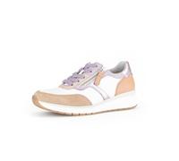 Gabor Damen Low-Top Sneaker, Frauen Halbschuhe,Plateausohle,straßenschuhe,Strassenschuhe,Sportschuhe,Turnschuhe,Weiss/Caramel/Gum,39 EU / 6 UK