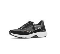Gabor Damen Low-Top Sneaker, Frauen Halbschuhe,schnürer,Business,Freizeit,straßenschuhe,Strassenschuhe,dk-Grey/schw/Bronc,41 EU / 7.5 UK