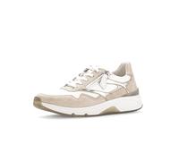 Gabor Damen Low-Top Sneaker, Frauen Halbschuhe,schnürer,Plateausohle,straßenschuhe,Strassenschuhe,Sportschuhe,Weiss/Oak/Puder,42 EU / 8 UK
