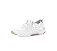 Gabor Damen Low-Top Sneaker, Frauen Halbschuhe,schnürschuhe,schnürer,Plateausohle,straßenschuhe,Sportschuhe,Weiss/Argento(Sp),39 EU / 6 UK
