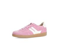 Sneaker GABOR "Gabor Sneaker Leder", Damen, Gr. 38,5, weiß (rosa, weiß), Leder, Schuhe (84538746-38,5) rosa, weiß