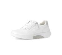 Gabor Damen Low-Top Sneaker, Frauen Halbschuhe,schnürschuhe,schnürer,straßenschuhe,Strassenschuhe,Sportschuhe,Weiss/Silber,40 EU / 6.5 UK