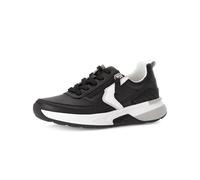Gabor Damen Low-Top Sneaker, Frauen Halbschuhe,schnürschuhe,schnürer,straßenschuhe,Strassenschuhe,Sportschuhe,schwarz/Weiss,40 EU / 6.5 UK