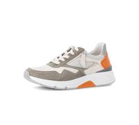 Gabor Damen Low-Top Sneaker, Frauen Halbschuhe,schnürschuhe,schnürer,straßenschuhe,Strassenschuhe,Sportschuhe,Creme/salvia/orange,37 EU / 4 UK