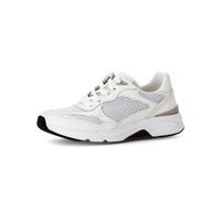 Gabor Damen Low-Top Sneaker, Frauen Halbschuhe,schnürschuhe,schnürer,straßenschuhe,Strassenschuhe,Sportschuhe,Weiss/Silber,42 EU / 8 UK