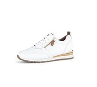 Gabor Damen Low-Top Sneaker, Frauen Halbschuhe,schnürschuhe,schnürer,straßenschuhe,Strassenschuhe,Sportschuhe,Weiss/Camel (Gold),40 EU / 6.5 UK