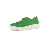 Slip-On Sneaker GABOR, Damen, Gr. 38, grün, Ziegenveloursleder, unifarben, casual, Schuhe, Freizeitschuh, Halbschuh, Slipper mit Best Fitting-Ausstattung (55405503-38) grün