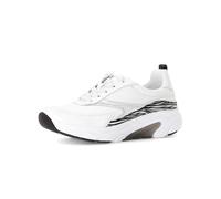 Gabor Damen Low-Top Sneaker, Frauen Halbschuhe,schnürschuhe,schnürer,straßenschuhe,Strassenschuhe,Sportschuhe,Weiss/Silber/schw,38.5 EU / 5.5 UK