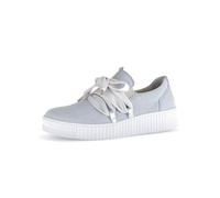 Gabor Damen Low-Top Sneaker, Frauen Halbschuhe,schnürschuhe,schnürer,straßenschuhe,Strassenschuhe,Sportschuhe,Sky/Silber,38.5 EU / 5.5 UK