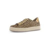 Gabor Damen Low-Top Sneaker, Frauen Halbschuhe,schnürschuhe,schnürer,straßenschuhe,Strassenschuhe,Sportschuhe,Natur/Gold,40 EU / 6.5 UK