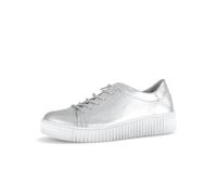 Gabor Damen Low-Top Sneaker, Frauen Halbschuhe,schnürschuhe,schnürer,straßenschuhe,Strassenschuhe,Sportschuhe,Silber,40.5 EU / 7 UK