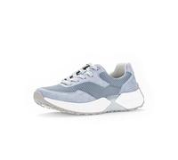 Keilsneaker GABOR ROLLINGSOFT, Damen, Gr. 38, blau (hellblau), Textil, Ziegenveloursleder, unifarben, sportlich, Schuhe Sneaker, Freizeitschuh, Halbschuh, Schnürschuh mit OPTIFIT-Fußbett, Topseller (7