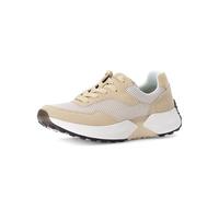Keilsneaker GABOR ROLLINGSOFT, Damen, Gr. 38, beige, Textil, Ziegenveloursleder, unifarben, sportlich, Schuhe Sneaker, Freizeitschuh, Halbschuh, Schnürschuh mit OPTIFIT-Fußbett (34812169-38) beige