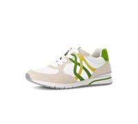 Gabor Damen Low-Top Sneaker, Frauen Halbschuhe,Sportschuhe,Freizeitschuhe,Turnschuhe,Laufschuhe,Freizeit,Weiss/steam/Green k.,42 EU / 8 UK