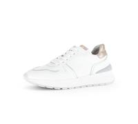 Gabor Damen Low-Top Sneaker, Frauen Halbschuhe,Sportschuhe,Freizeitschuhe,Turnschuhe,Laufschuhe,schnürschuhe,Weiss/Silber/Puder,38 EU / 5 UK