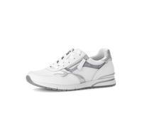 Gabor Damen Low-Top Sneaker, Frauen Halbschuhe,straßenschuhe,Strassenschuhe,Sportschuhe,Freizeitschuhe,Weiss/Silber/Blue,42 EU / 8 UK